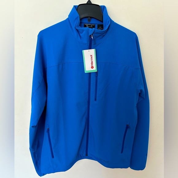 NWTs Marmot Men’s Tempo Softshell Jacket. Cobalt Blue. Large - Picture 1 of 11